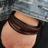 Men’s Classic Genuine Leather Bracelet – Timeless Fashion Accessory